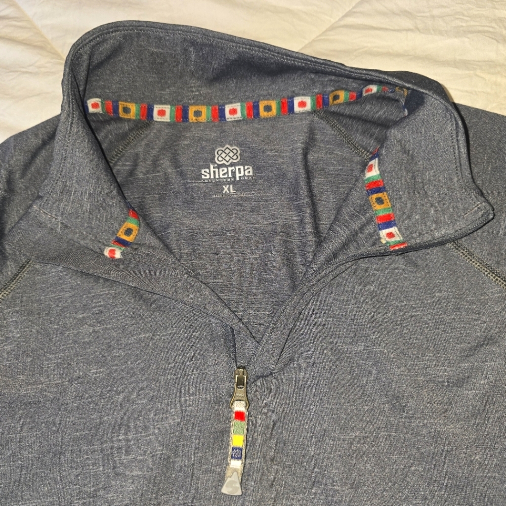 Sherpa Adventure Gear Men's Grey Pullover Size XL